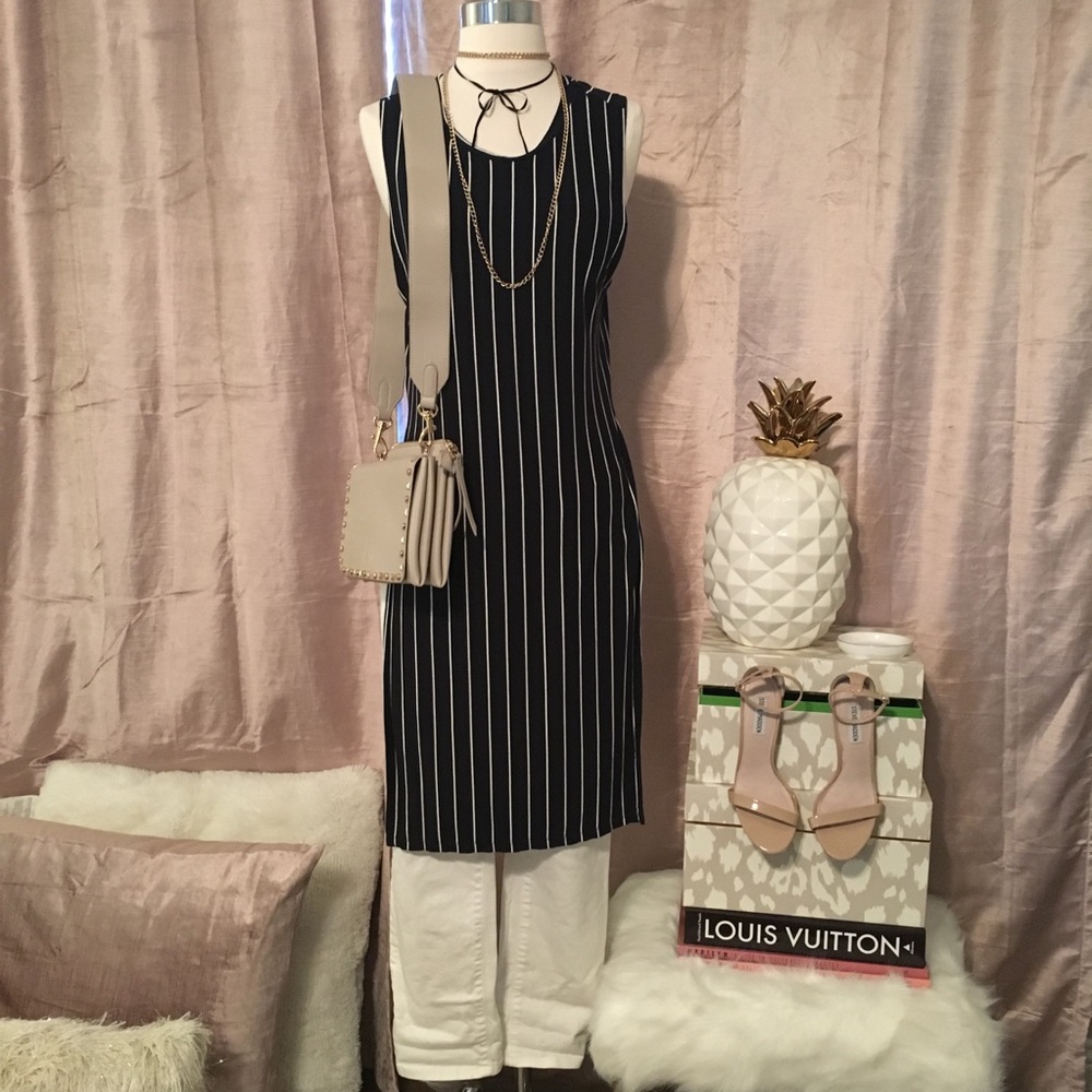 Contemporary Sleeveless Side Slit Top